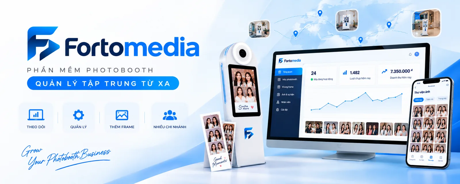 Fortomedia — phần mềm photobooth, quản lý tập trung từ xa
